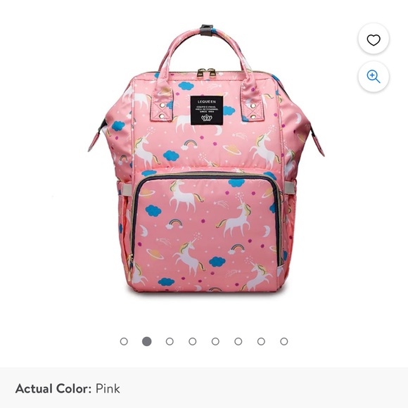 Diaper bag backpack multi compartments pockets double handle zip close - Picture 2 of 7